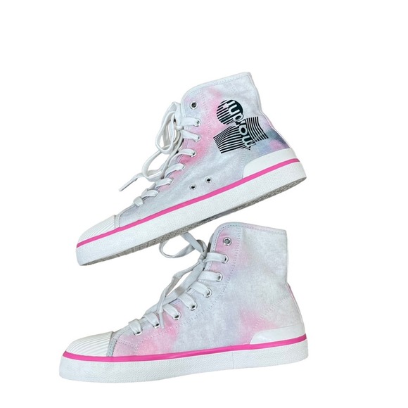 Isabel Marant | High Top Logo Sneaker BenKeen Tye Dye Denim Size 8 Barbie Core - Picture 3 of 14